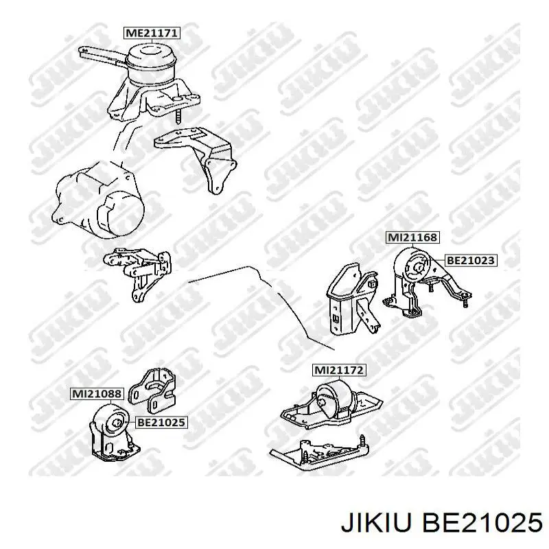 Купить BE21025 Jikiu Передняя опора двигателя