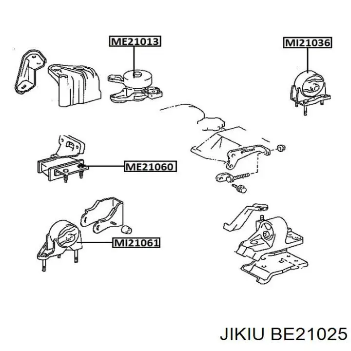 Гидроопора двигателя передняя Jikiu BE21025 цена, от 15.63 USD