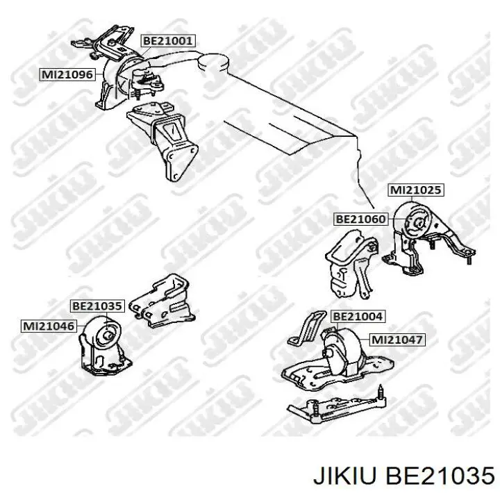 Передняя опора двигателя BE21035 Jikiu