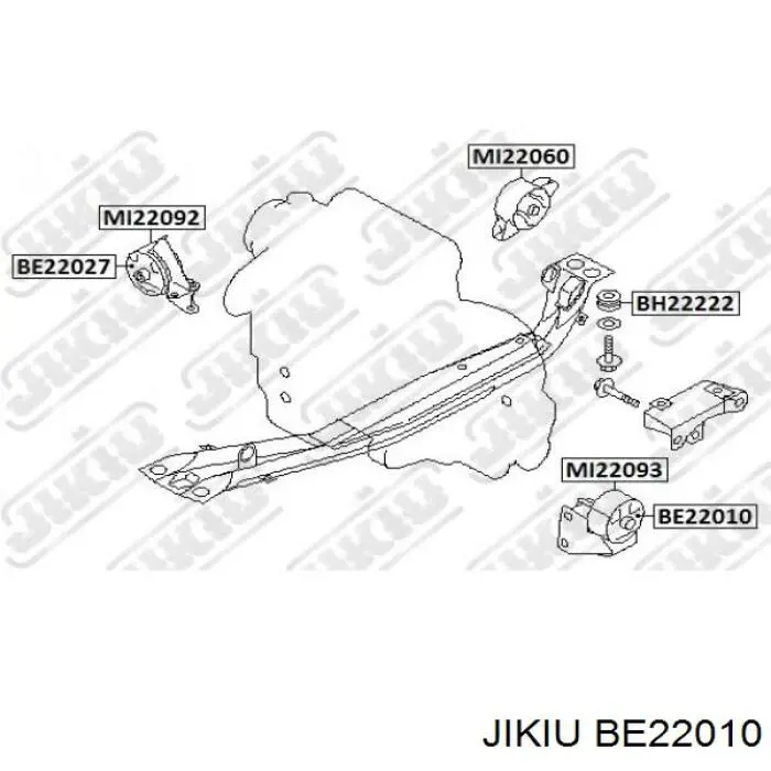 1121150Y11 Nissan/Infiniti Подушка (опора) двигателя, левая