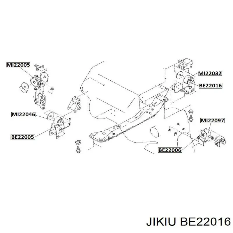 Подушка (опора) двигателя задняя (сайлентблок) 1132140U00 Nissan/Infiniti