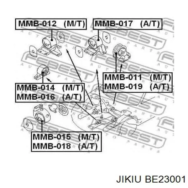 M0927LAZ RBI Подушка передней опоры двигателя