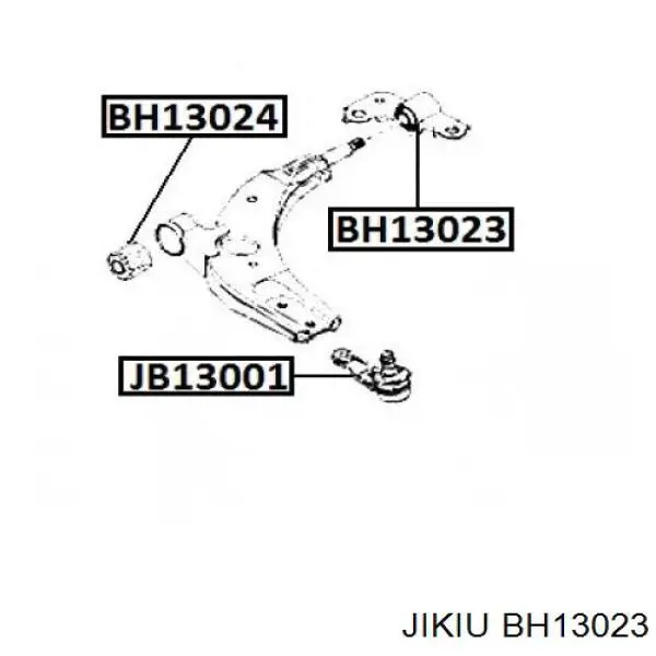 Сайлентблок переднего нижнего рычага BH13023 Jikiu