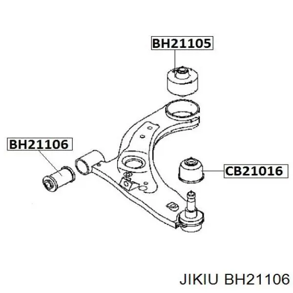 BH21106 Jikiu сайлентблок переднего нижнего рычага