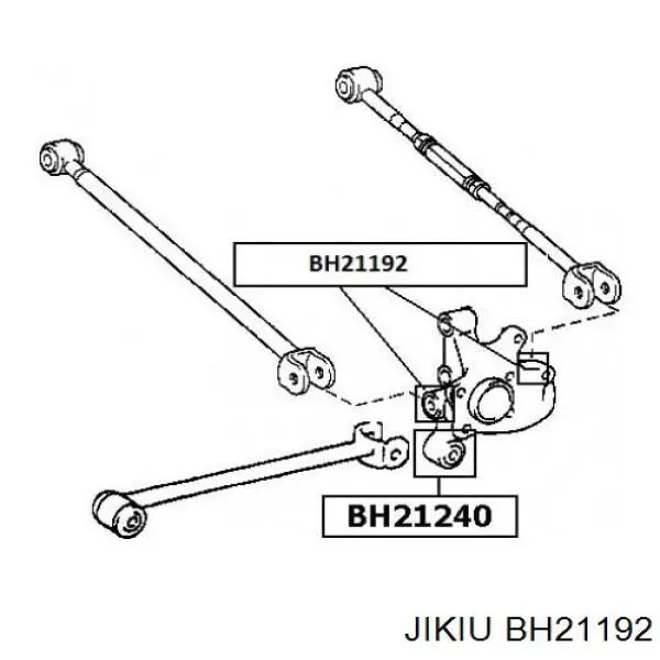 Сайлентблок цапфы задней BH21192 Jikiu