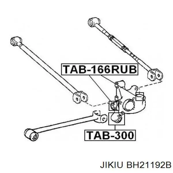 Купить BH21192B Jikiu Сайлентблок тяги поперечной (задней подвески)