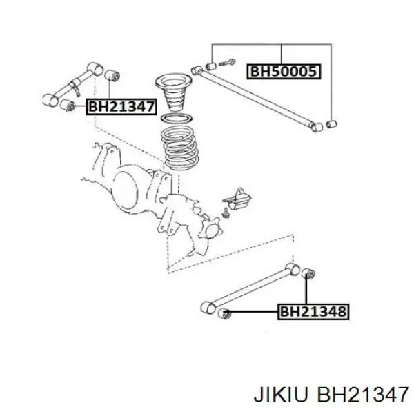 Сайлентблок заднего продольного верхнего рычага BH21347 Jikiu