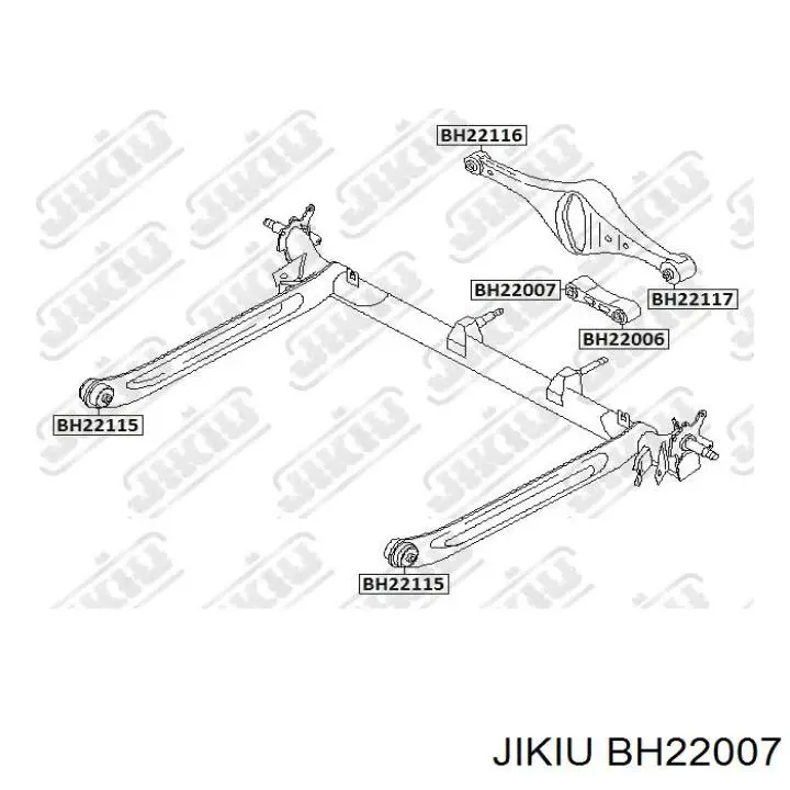 Сайлентблок тяги поперечной (задней подвески) BH22007 Jikiu