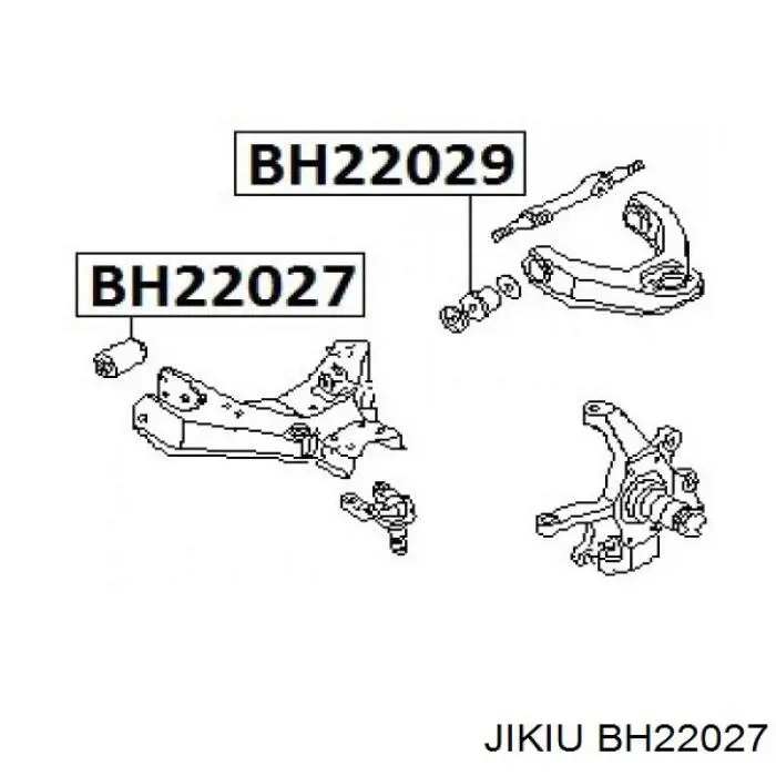 bh22027 Jikiu bloco silencioso dianteiro do braço oscilante inferior