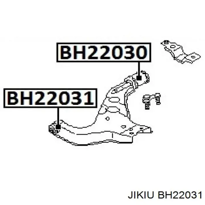 BH22031 Jikiu bloco silencioso dianteiro do braço oscilante inferior