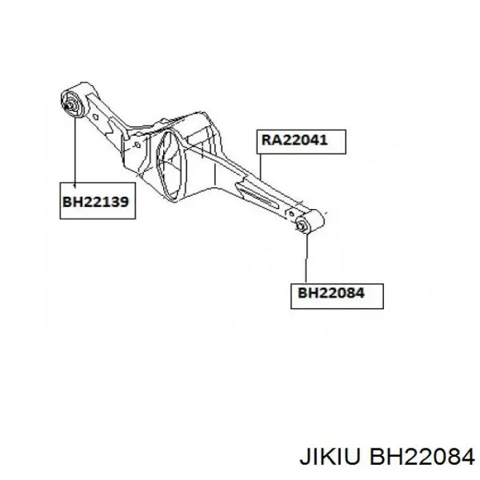 Сайлентблок заднего поперечного рычага BH22084 Jikiu