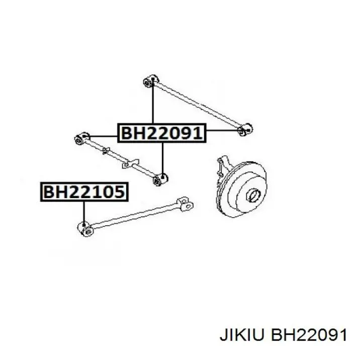 BH22091 Jikiu сайлентблок тяги поперечной (задней подвески)