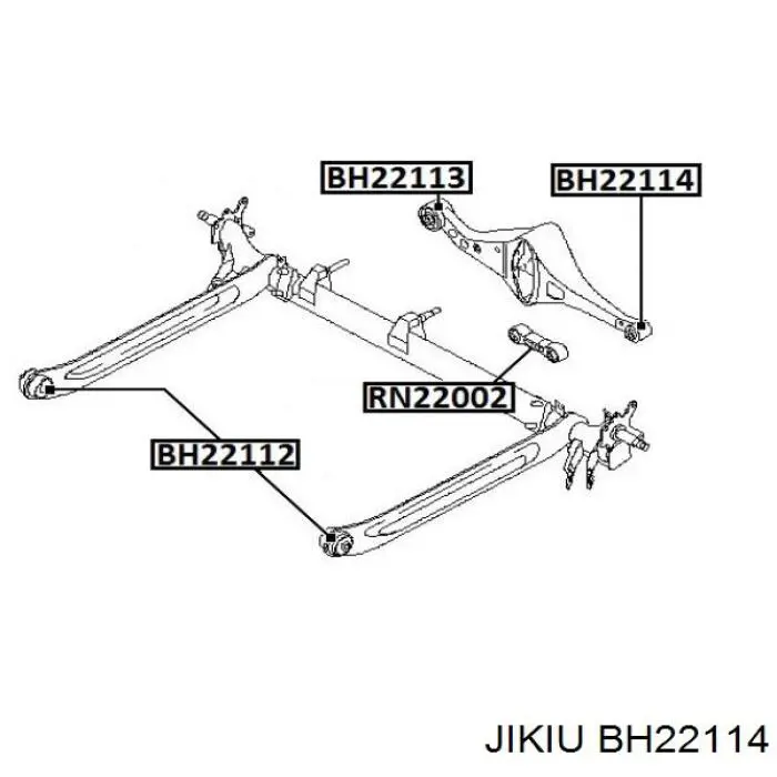 Сайлентблок заднего поперечного рычага BH22114 Jikiu