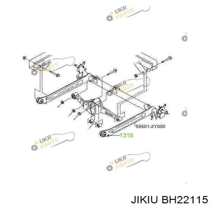 Купить BH22115 Jikiu Сайлентблок задней балки