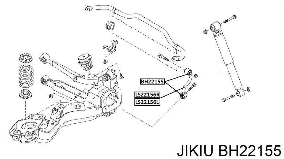 Втулка стойки заднего стабилизатора BH22155 Jikiu