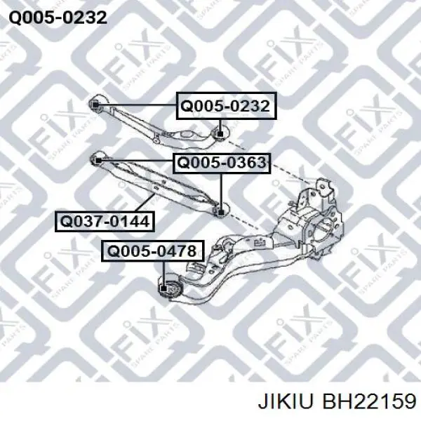 Сайлентблок верхнего заднего рычага Jikiu BH22159