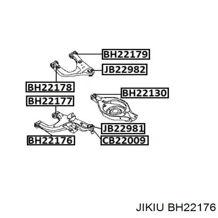 Сайлентблок заднего нижнего рычага BH22176 Jikiu