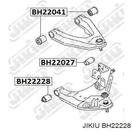 Сайлентблок переднего нижнего рычага BH22228 Jikiu