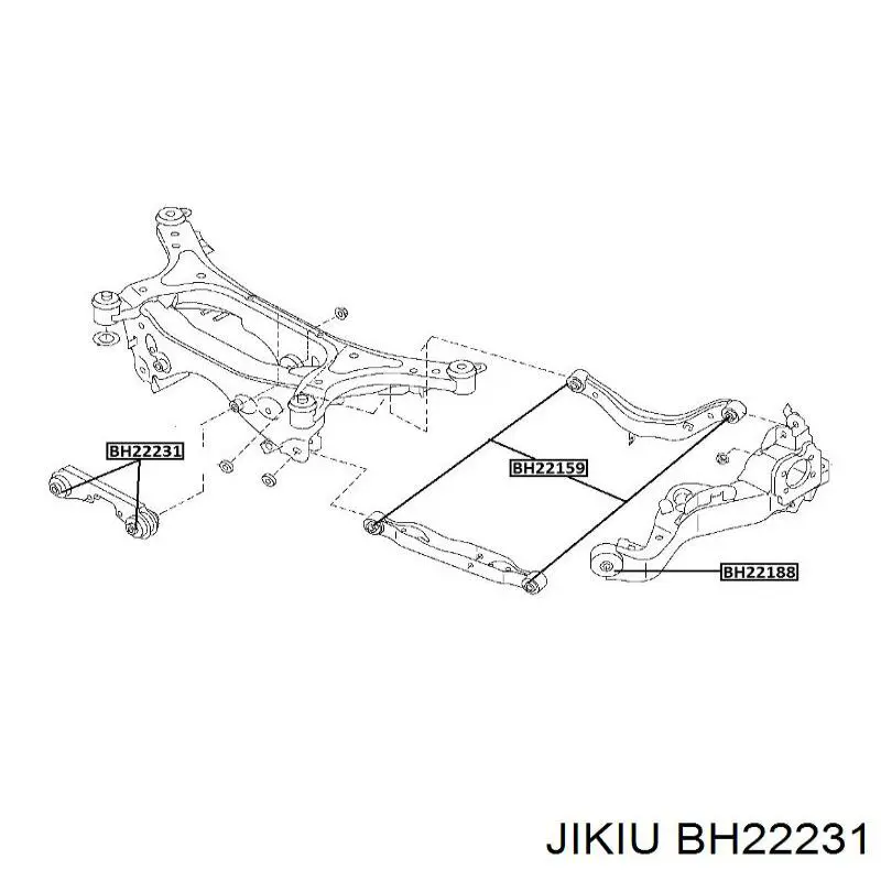 BH22231 Jikiu bloco silencioso (coxim traseiro de redutor do eixo traseiro)