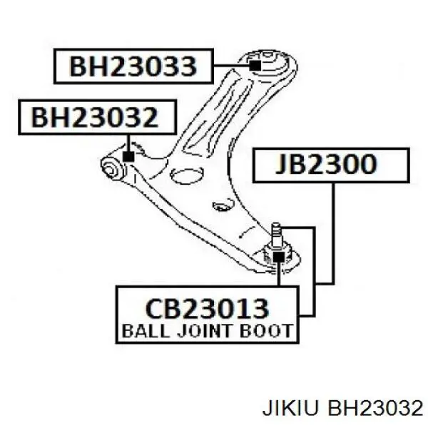 BH23032 Jikiu сайлентблок переднего нижнего рычага
