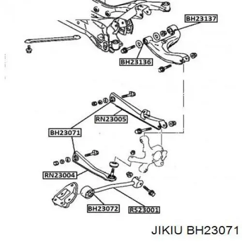 BH23071 Jikiu bloco silencioso interno traseiro de braço oscilante transversal