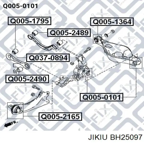 Сайлентблок заднего кулака Jikiu BH25097 цена, от 15.24 USD