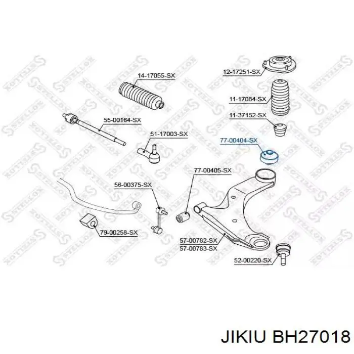 Купить BH27018 Jikiu Сайлентблок нижний передней подвески