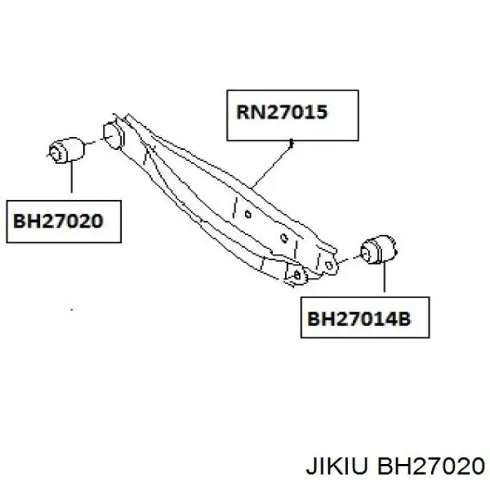 Сайлентблок заднего верхнего рычага BH27020 Jikiu