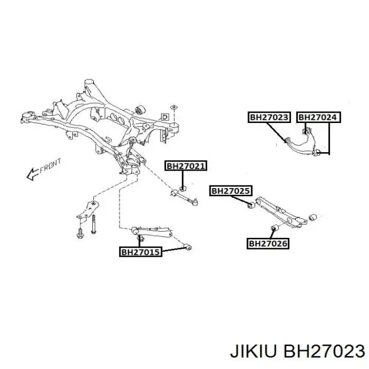 Сайлентблок заднего верхнего рычага Jikiu BH27023 цена, от 11.04 USD