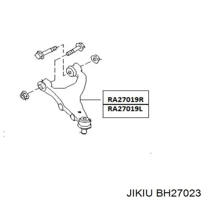Купить BH27023 Jikiu Сайлентблок верхнего рычага