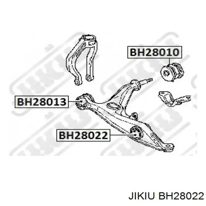 Сайлентблок переднего нижнего рычага BH28022 Jikiu