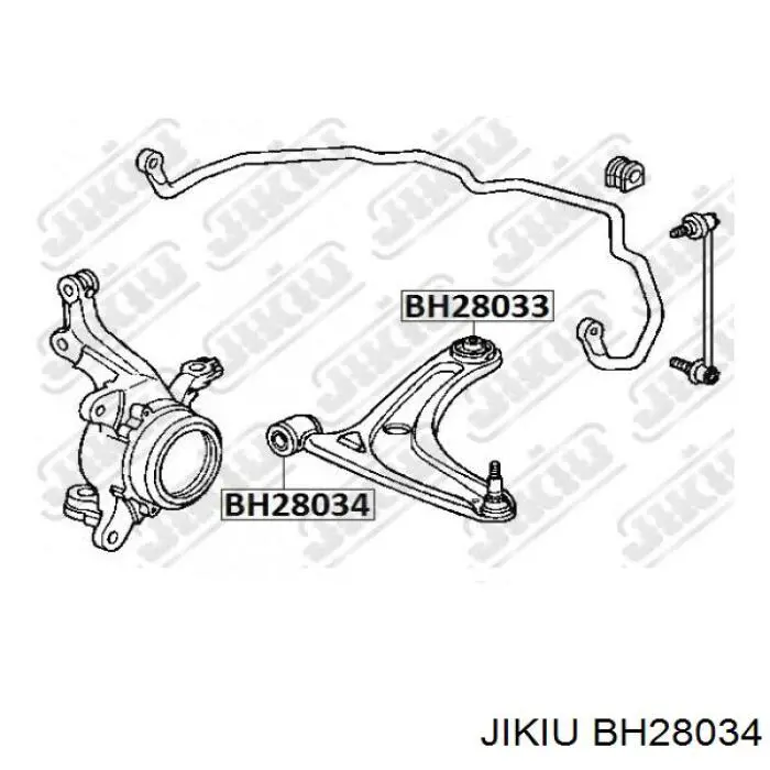 Сайлентблок переднего нижнего рычага BH28034 Jikiu