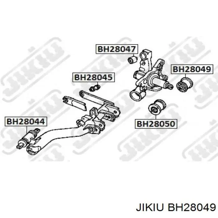 Сайлентблок цапфы задней BH28049 Jikiu