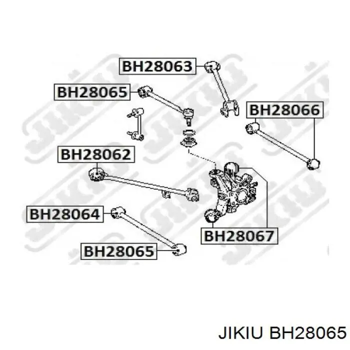 Сайлентблок заднего поперечного рычага BH28065 Jikiu