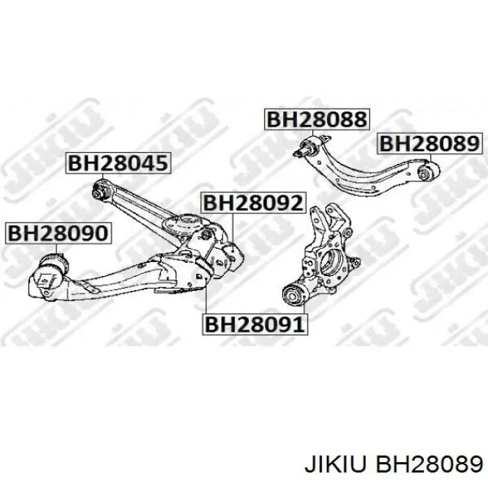 Сайлентблок заднего верхнего рычага BH28089 Jikiu