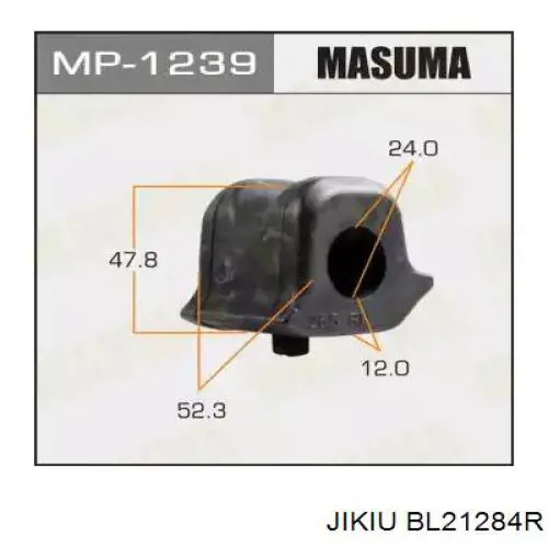 Втулка стабилизатора переднего правая BL21284R Jikiu