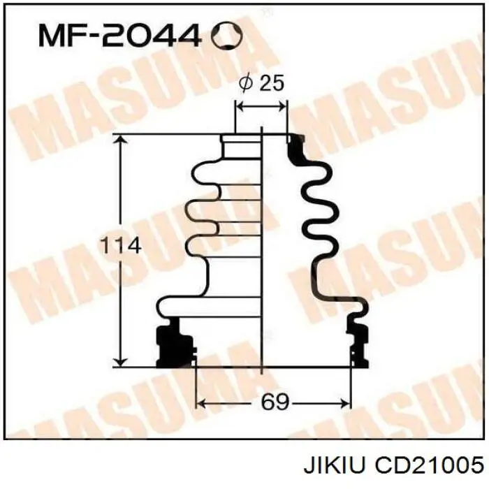 Купить CD21005 Jikiu Пыльник гранаты наружный, передний