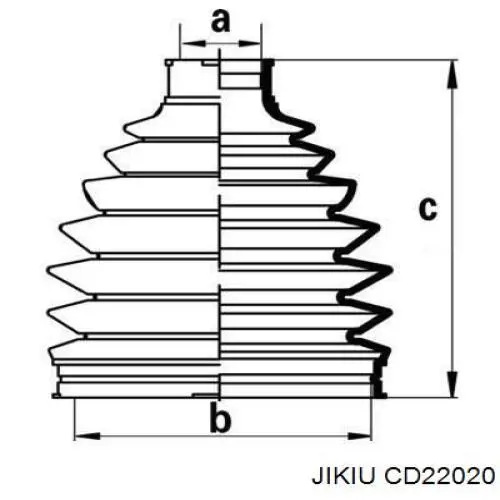 Пыльник ШРУСа наружный CD22020 Jikiu