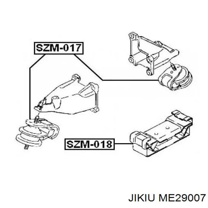 Левая/правая опора двигателя ME29007 Jikiu