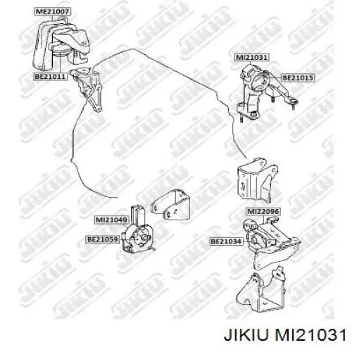 Задняя опора двигателя MI21031 Jikiu