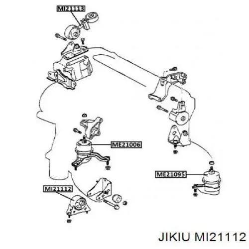 Передняя опора двигателя MI21112 Jikiu