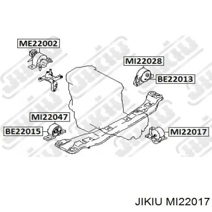 Левая подушка двигателя MI22017 Jikiu