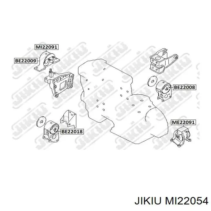 Передняя опора двигателя MI22054 Jikiu