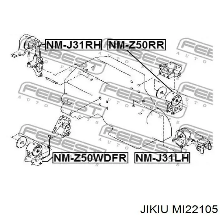 Передняя опора двигателя MI22105 Jikiu