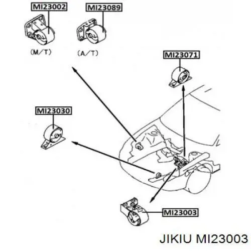 Левая подушка двигателя MB691230 Mitsubishi