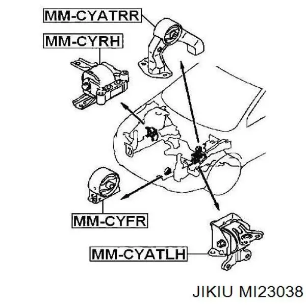Гидроопора двигателя передняя Jikiu MI23038 цена, от 30.89 USD