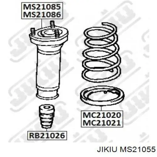 Опора амортизатора заднего левого MS21055 Jikiu