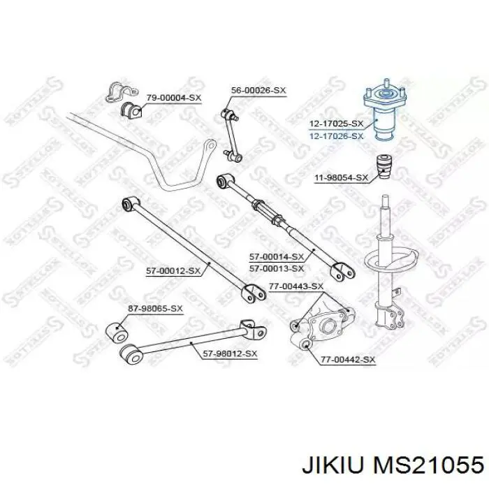 Купить MS21055 Jikiu Опора амортизатора заднего левого