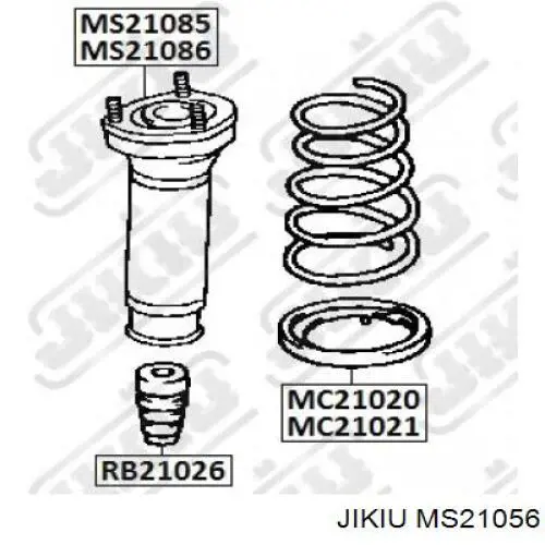 Опора амортизатора заднего правого MS21056 Jikiu