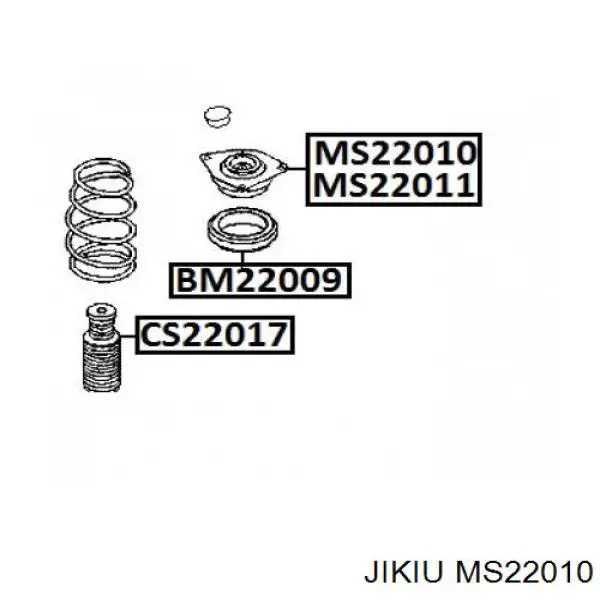 Опора амортизатора переднего правого MS22010 Jikiu